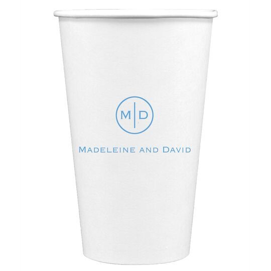 Circle Initials Paper Coffee Cups